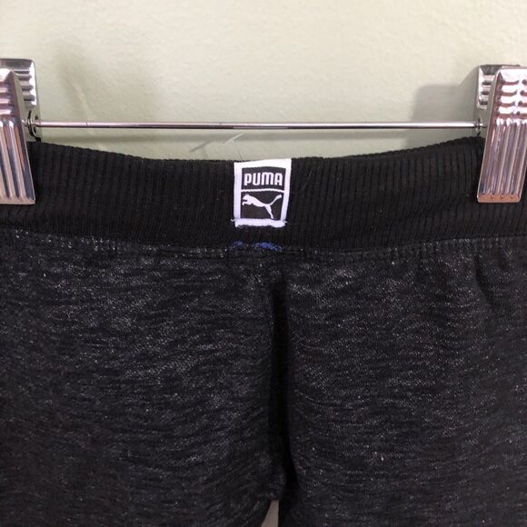 Puma Original Sportswear Boys Jogger Sweatpants Black Size 4 Gold Lettering - Picture 6 of 7